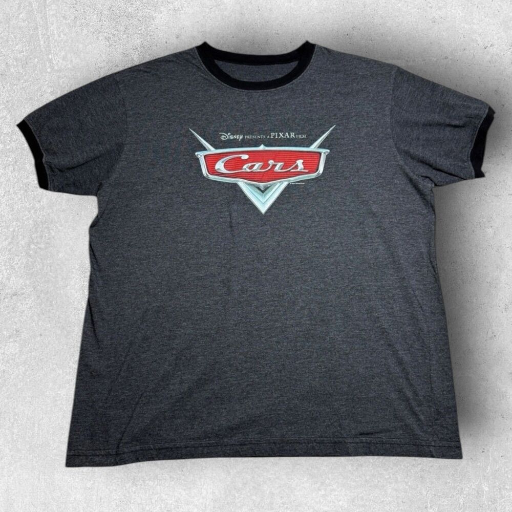 Vintage Disney Cars T-shirt Womens Size XL Pixar Movie Gray Grey 2005
